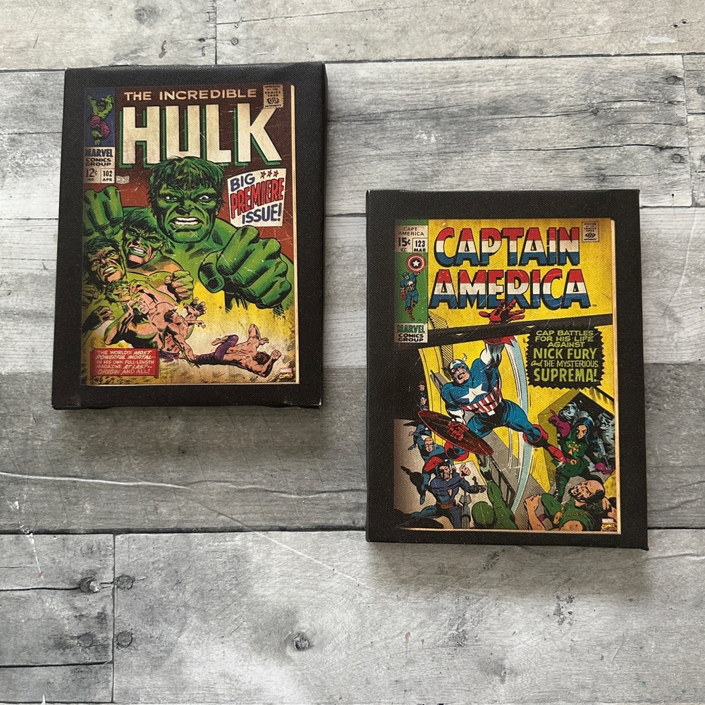 2 Marvel Heroes Canvas Wall Decor Artissimo